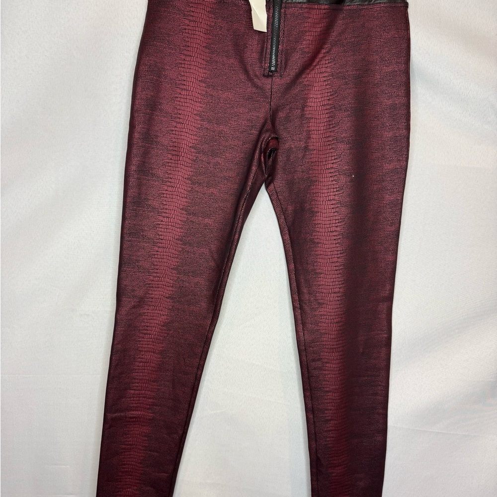 ANGL Red Dress Pants Sleek Fitted Silhouette